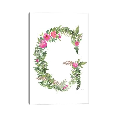 Botanical Letter G by Kelsey Mcnatt - Wrapped Canvas Gallery-Wrapped Canvas Giclée - Image 0