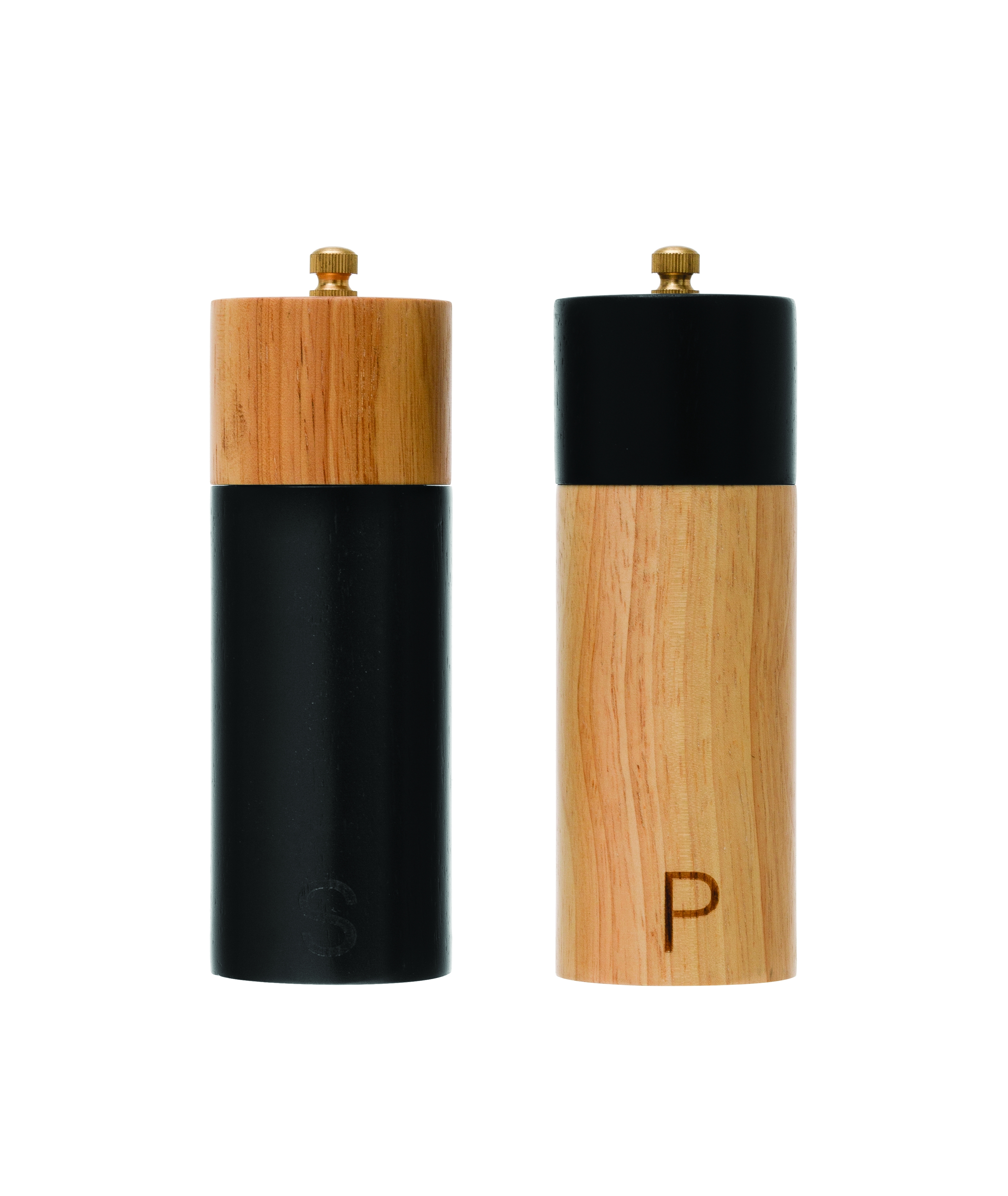 Two-Tone Rubber Salt and Pepper Mills - Image 0