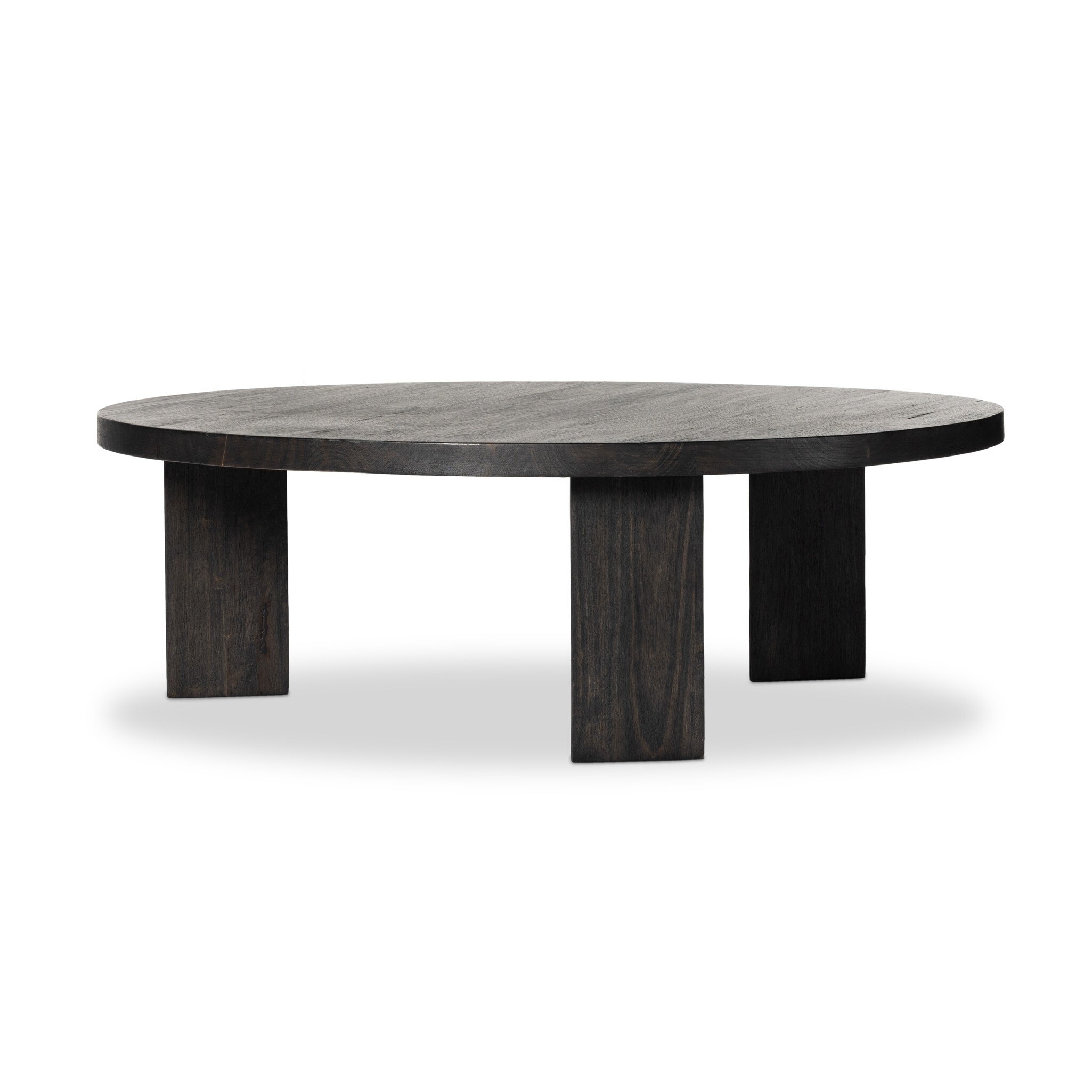 Mesa Round Coffee Table - Ebony Parawood - Image 2