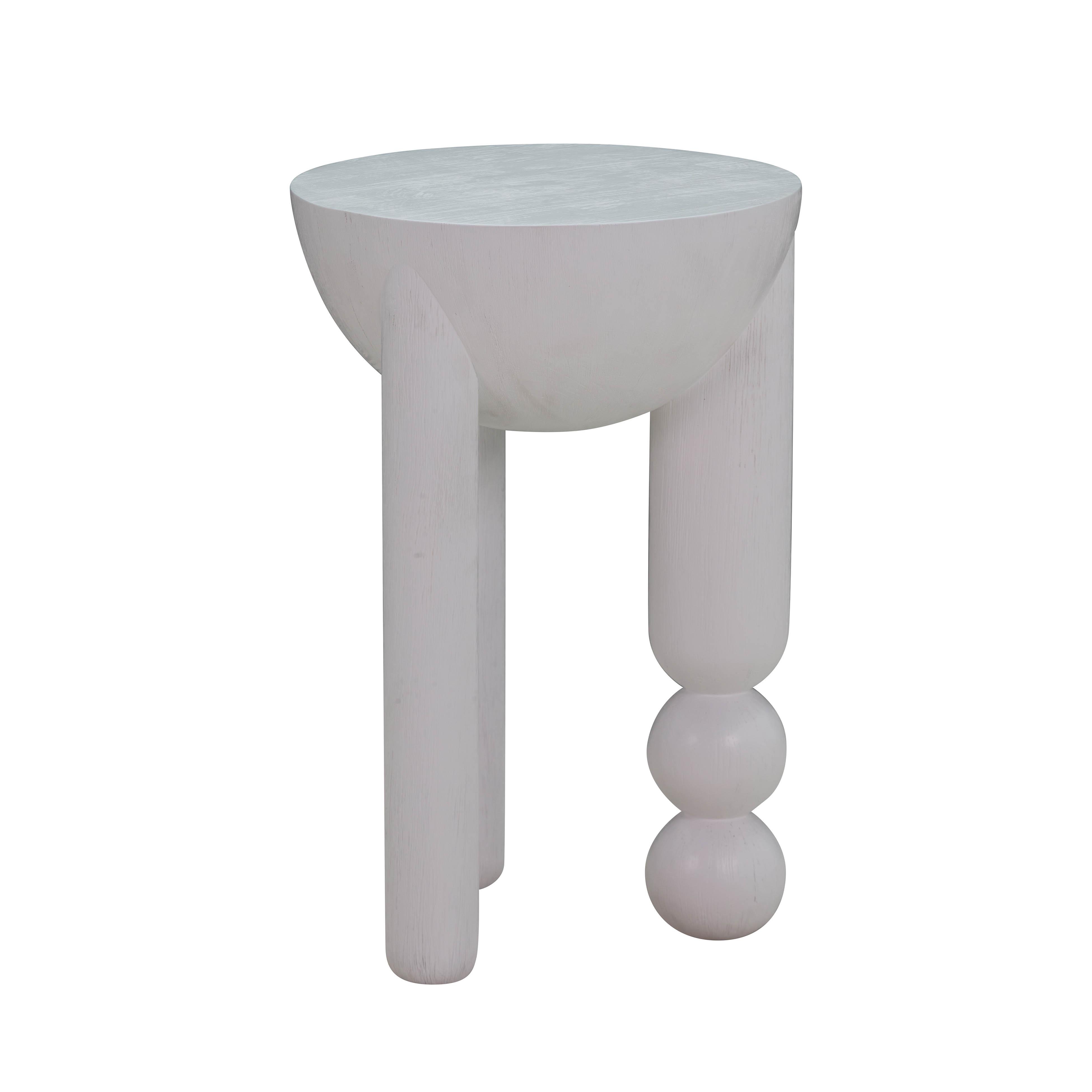 Morse White Wooden Accent Table - Image 4