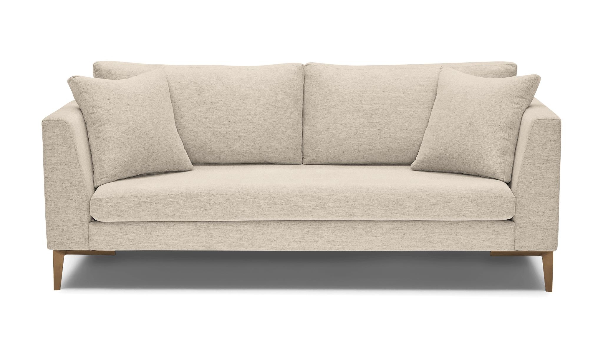 Beige/White Ainsley Mid Century Modern Sofa - Cody Sandstone - Image 0