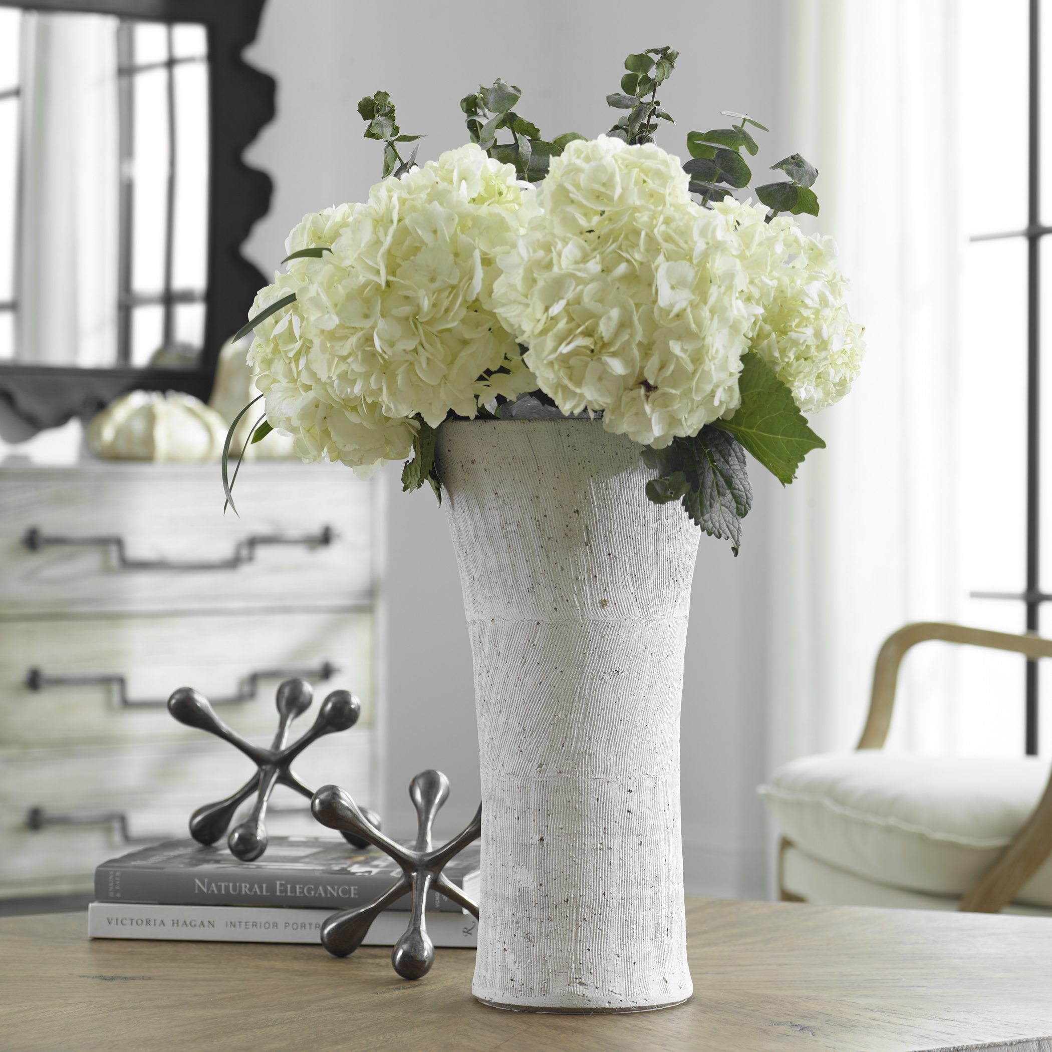 Floreana Tall White Vase - Image 3