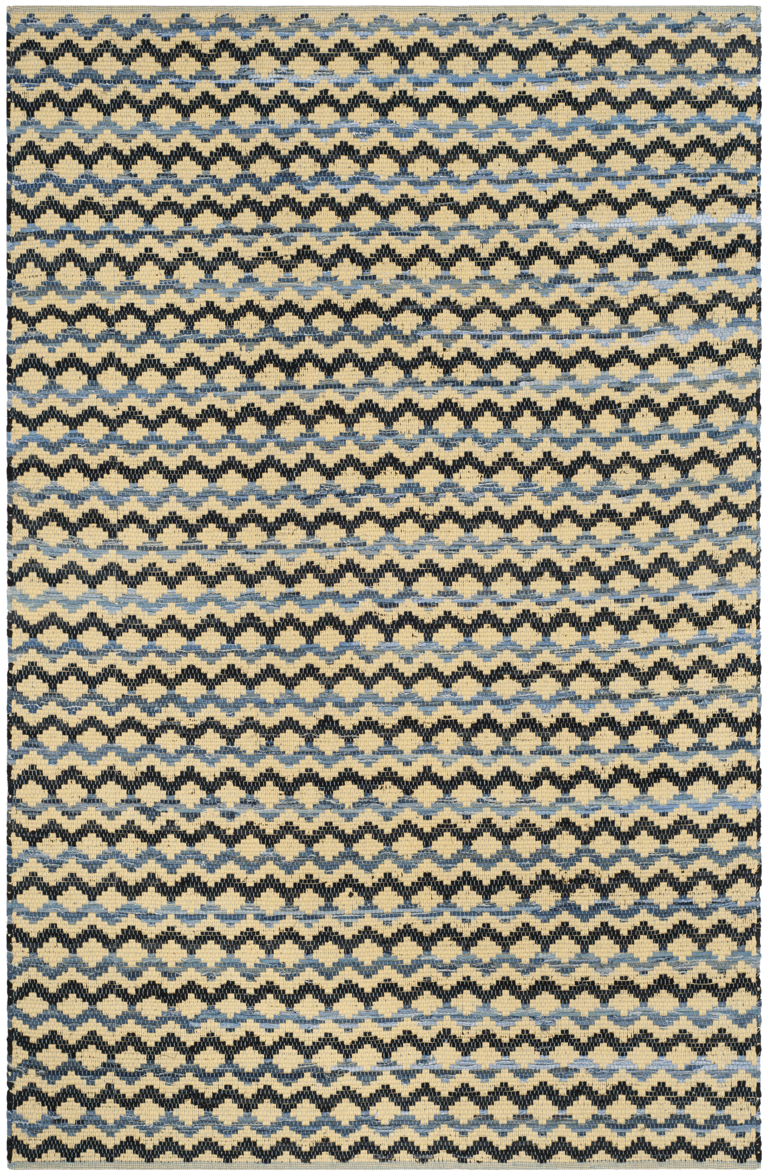 Arlo Home Hand Woven Area Rug, MTK120D, Gold/Blue/Black,  5' X 8' - Image 0