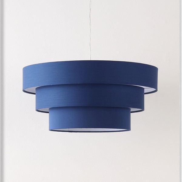 Cleia 20" Pendant - Navy/White - Image 5