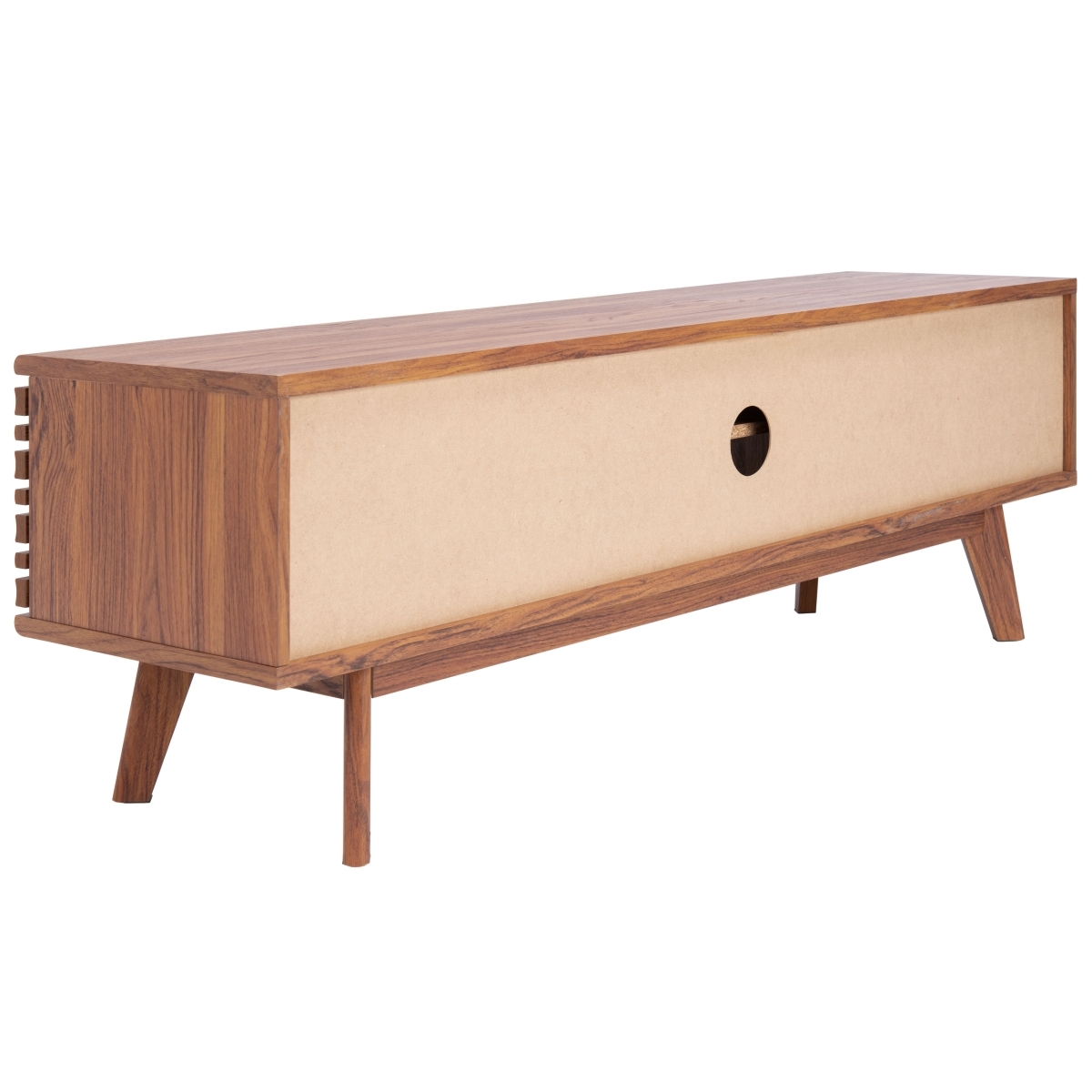 Esma 1 Shelf Media Stand - Walnut - Safavieh - Image 7