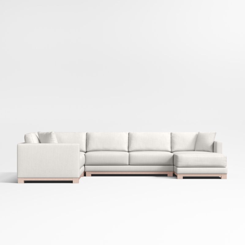 Gather Deep Wood Base 4-Piece Corner Sectional Sofa - Image 8