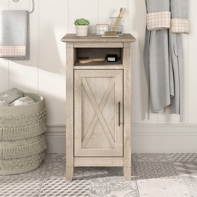 Betsi Small Bathroom Storage Cabinet In Washed Gray - Image 0