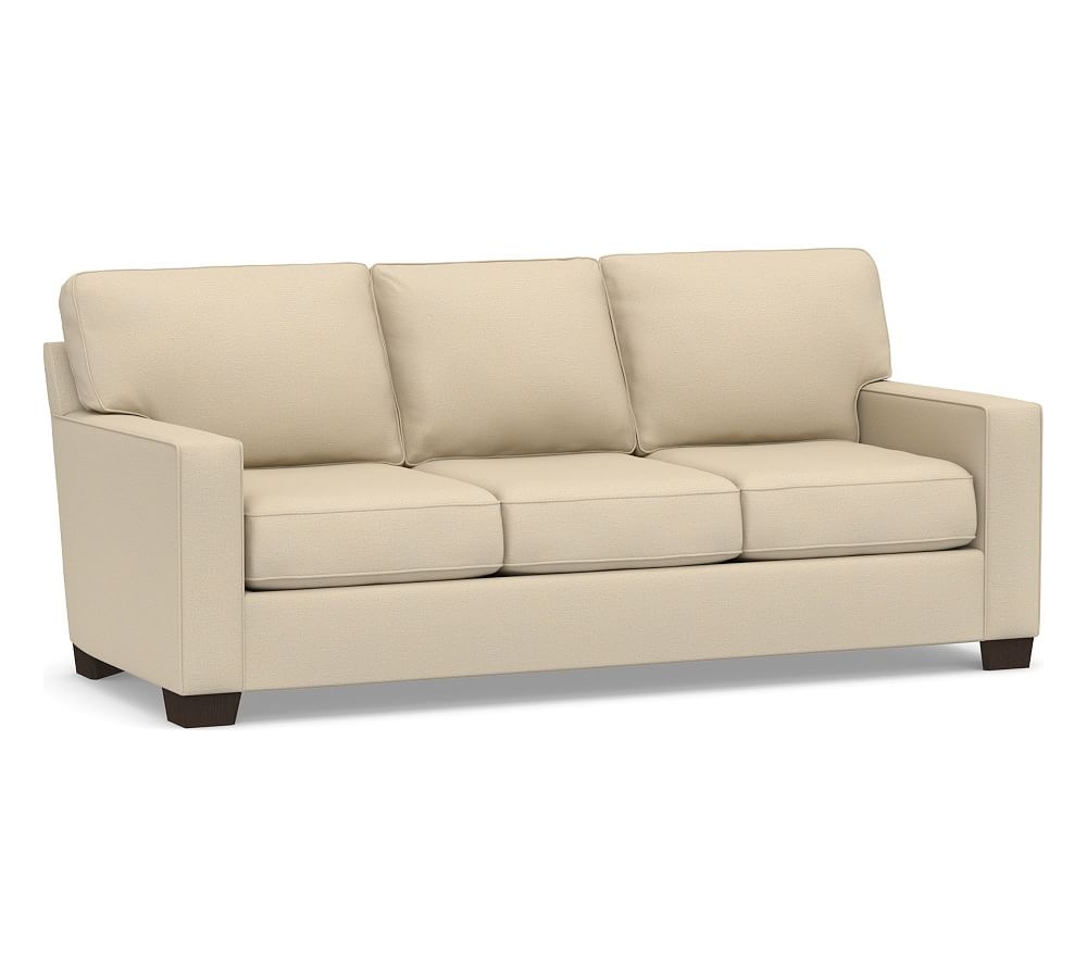 Buchanan Square Arm Upholstered Deluxe Sleeper Sofa, Polyester Wrapped Cushions, Park Weave Oatmeal - Image 0