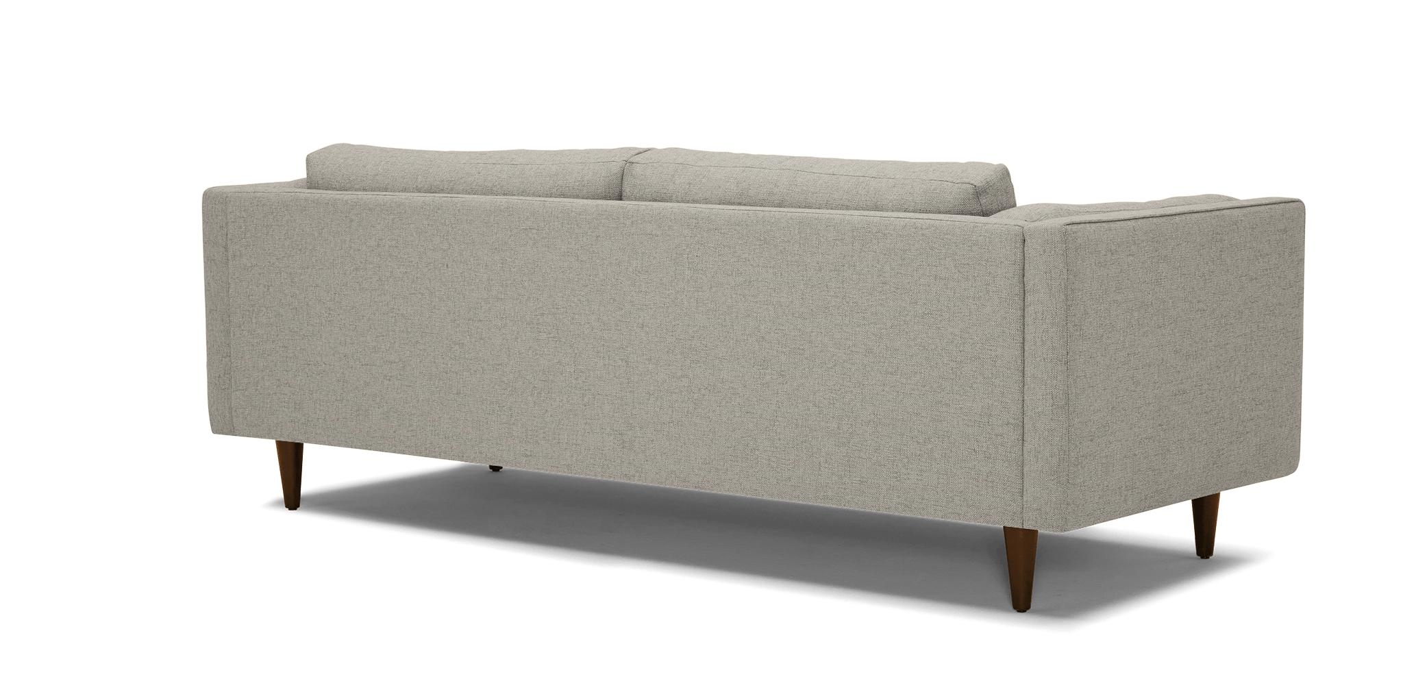 White Parker Mid Century Modern Sofa - Bloke Cotton - Mocha - Image 3