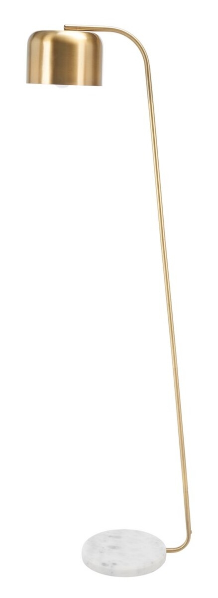 Foley 59" Floor Lamp - Gold/White Marble - Image 0
