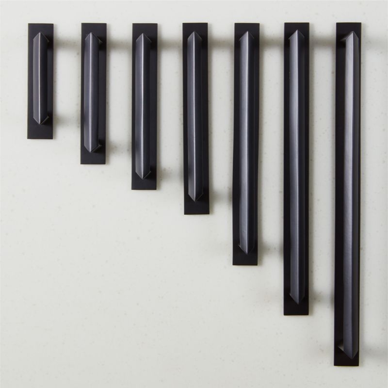 Blaine Black Handle with Back Plate 12" - Image 1