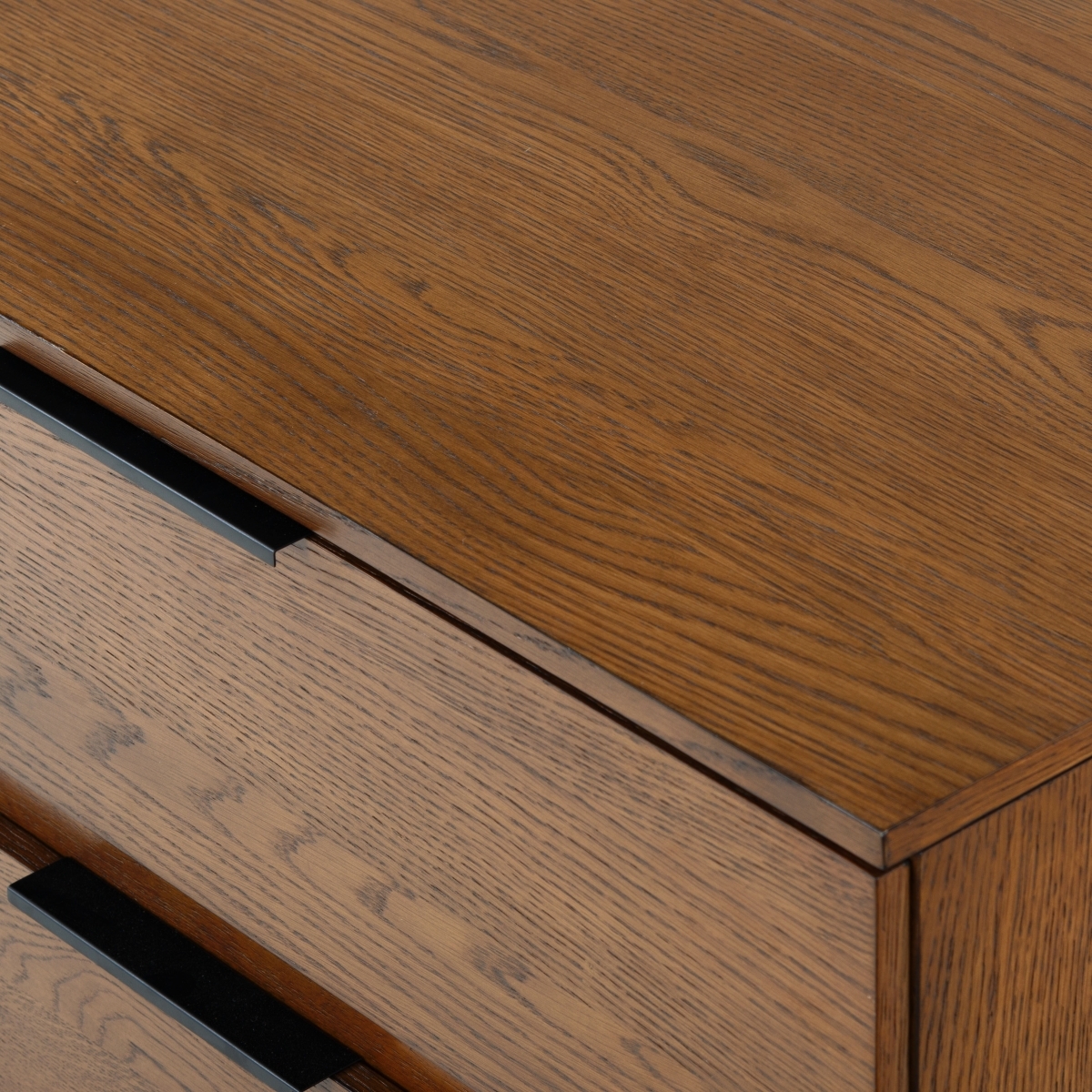 Titus 6 Drawer Stacked Dresser - Medium Oak - Image 4
