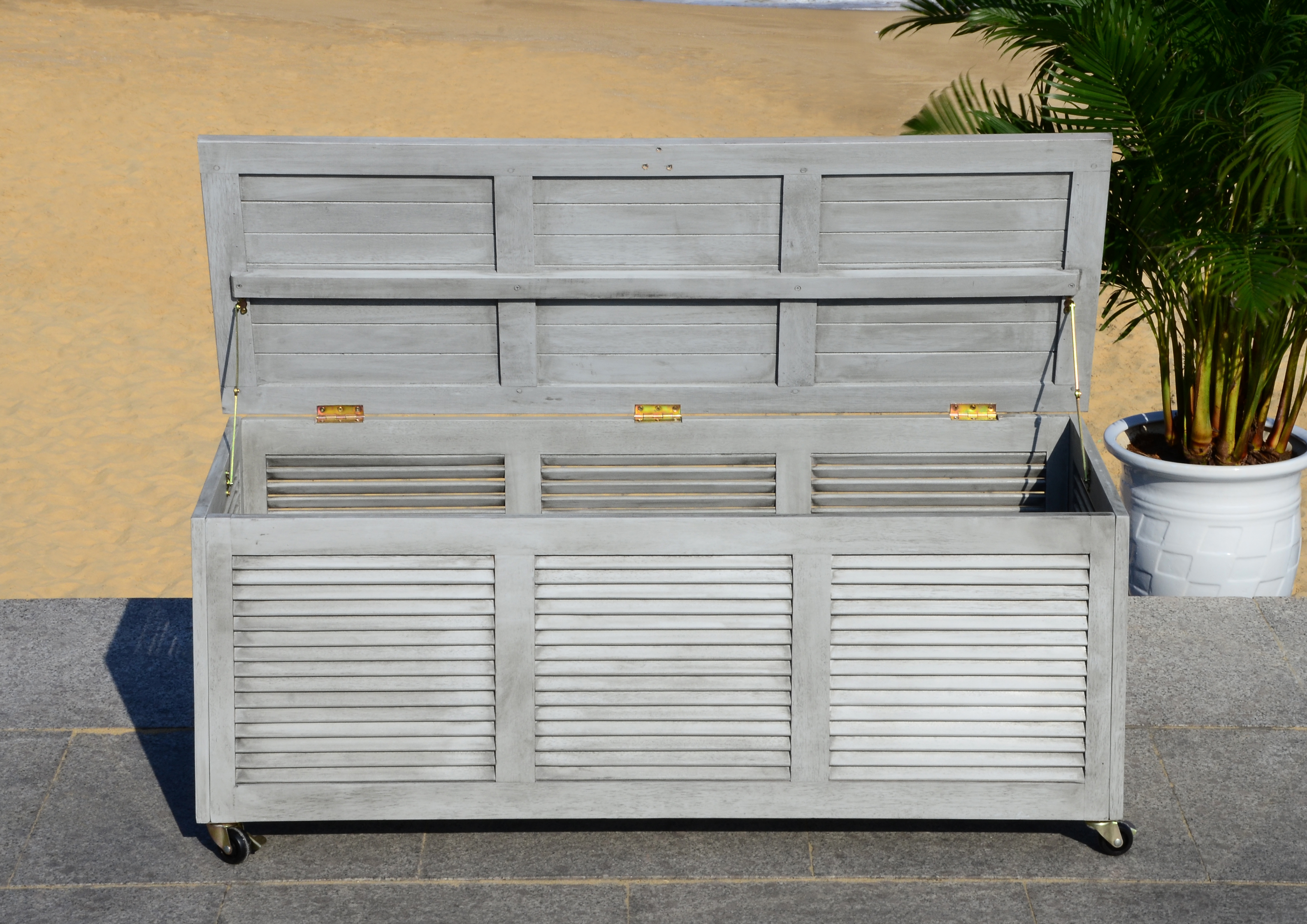 Elina 47.2-Inch L Cushion Box - Grey Wash - Safavieh - Image 8