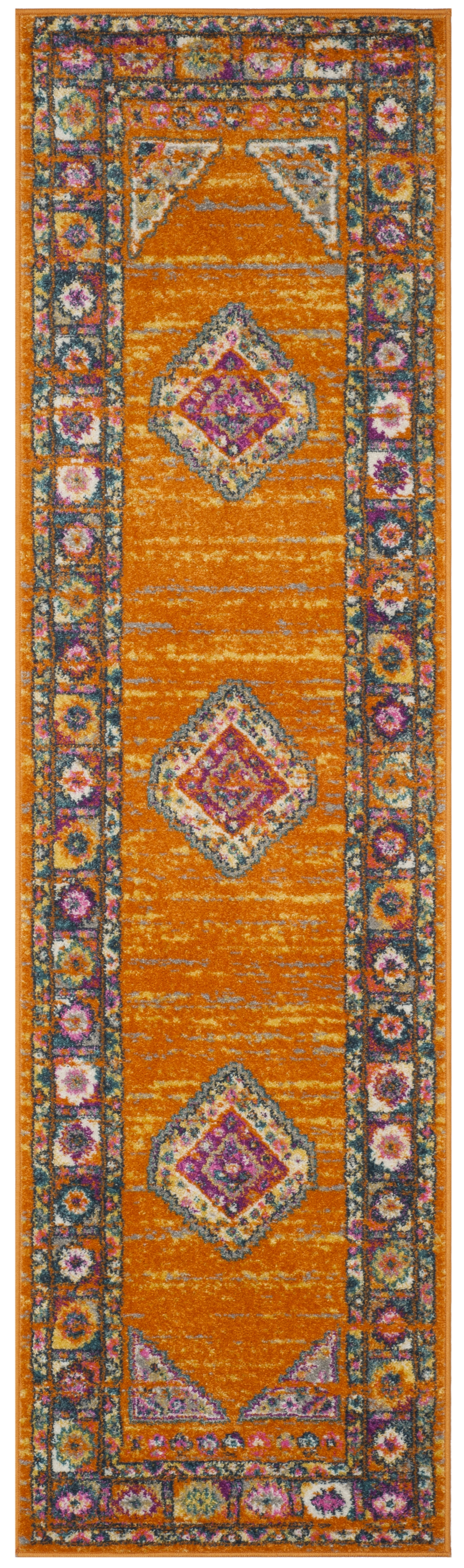 Arlo Home Woven Area Rug, MAD133D, Orange/Fuchsia,  2' 3" X 6' - Image 0