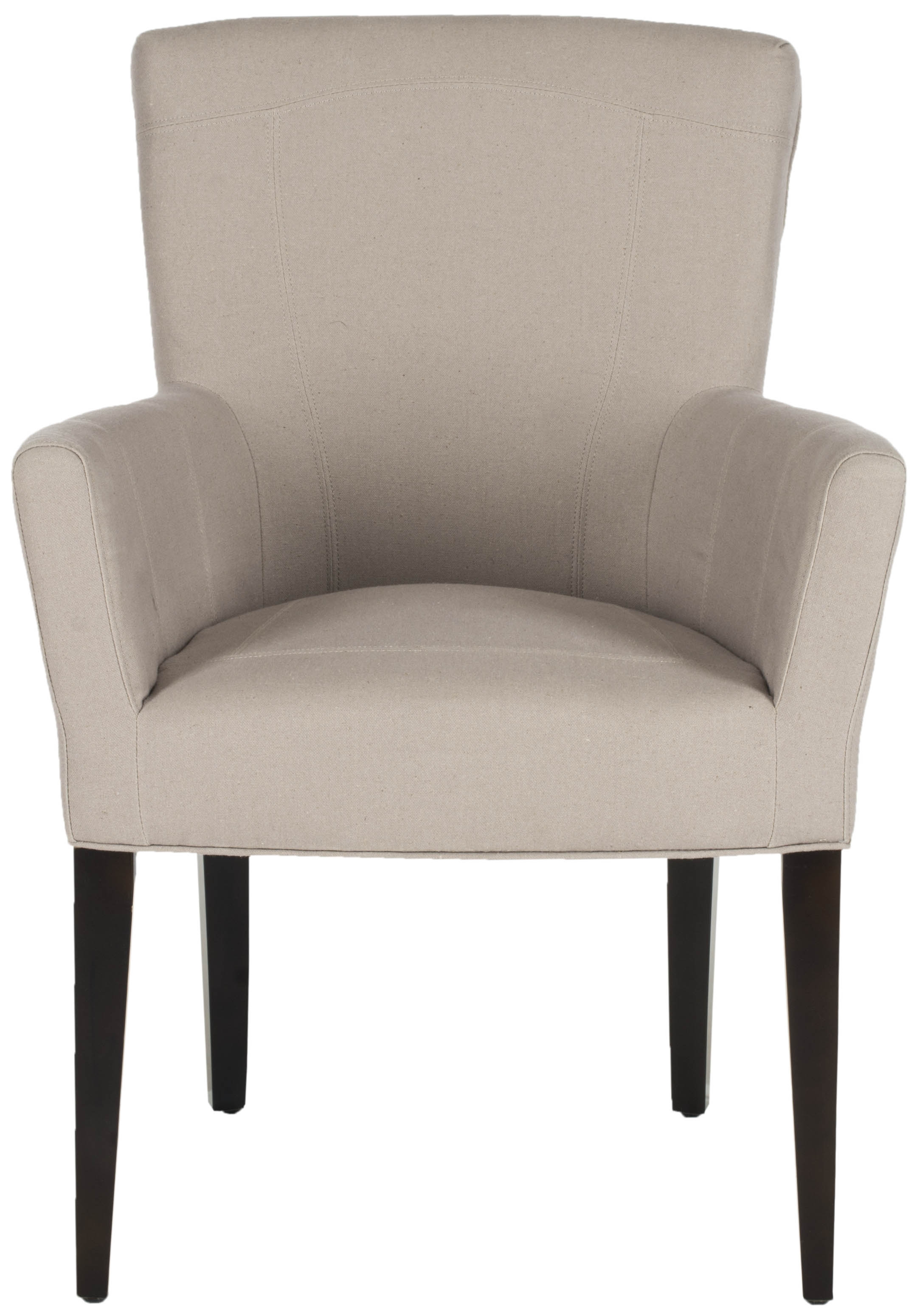 Dale Arm Chair - Taupe/Espresso - Safavieh - Image 0