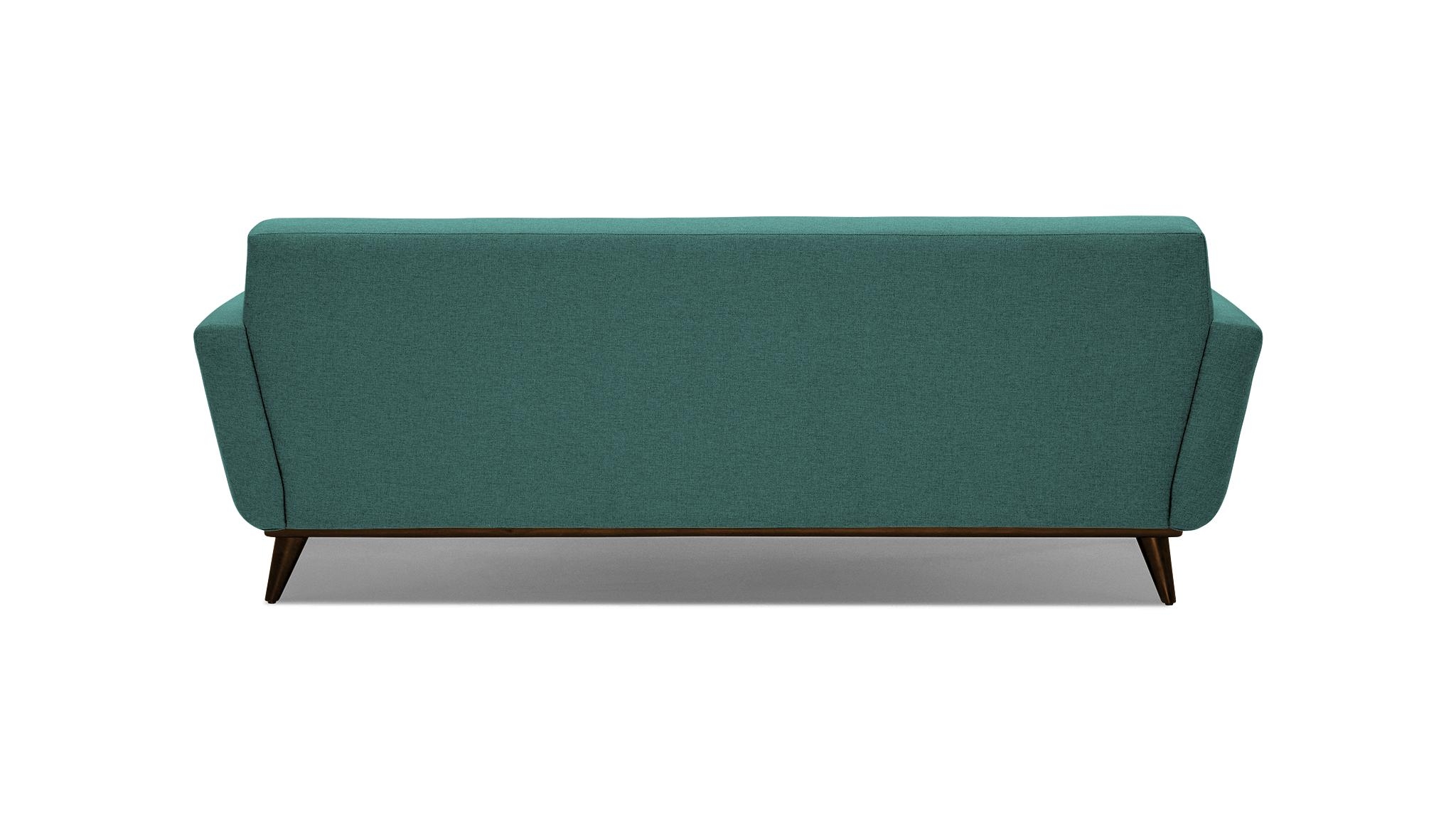 Blue Hughes Mid Century Modern Sofa - Prime Peacock - Mocha - Image 4