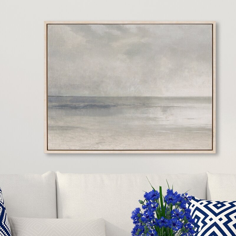 Pastel Seascape II" Framed Wall Art, 41" x 31" - Image 1