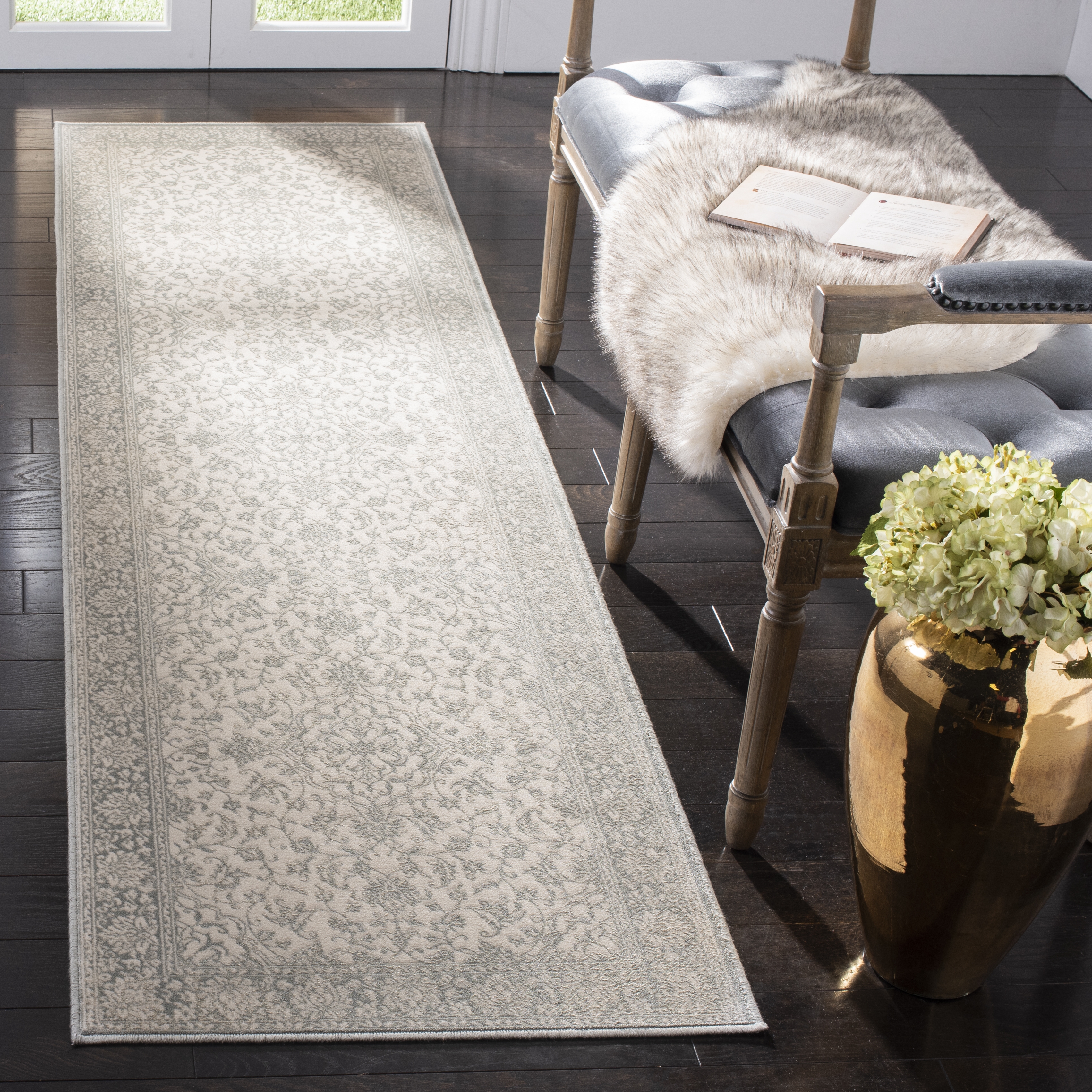 Arlo Home Woven Area Rug, NBL659-7680, Light Blue/Ivory,  2' 7" X 4' - Image 1