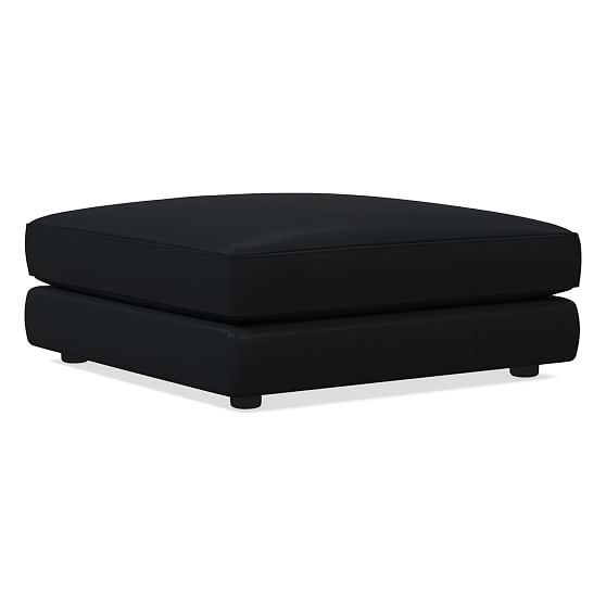Open Box: Haven Ottoman, Poly, Sierra Leather, Licorice - Image 0