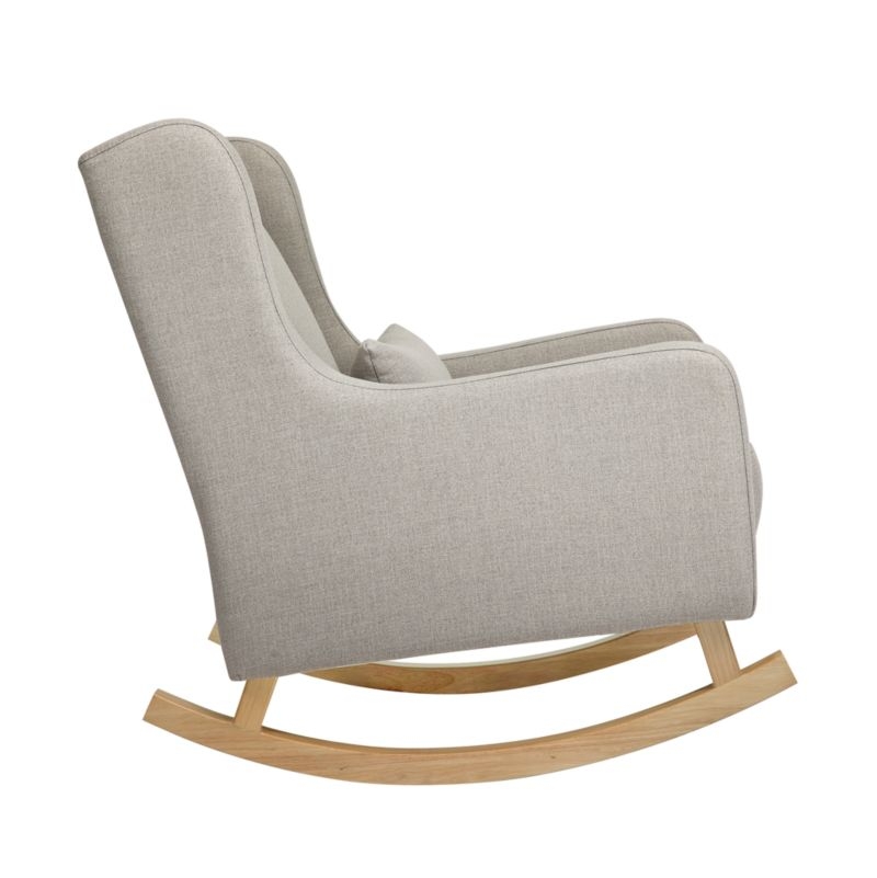 Babyletto Kai Grey Performance Nursery Rocking Chair with Wood Legs - Image 4