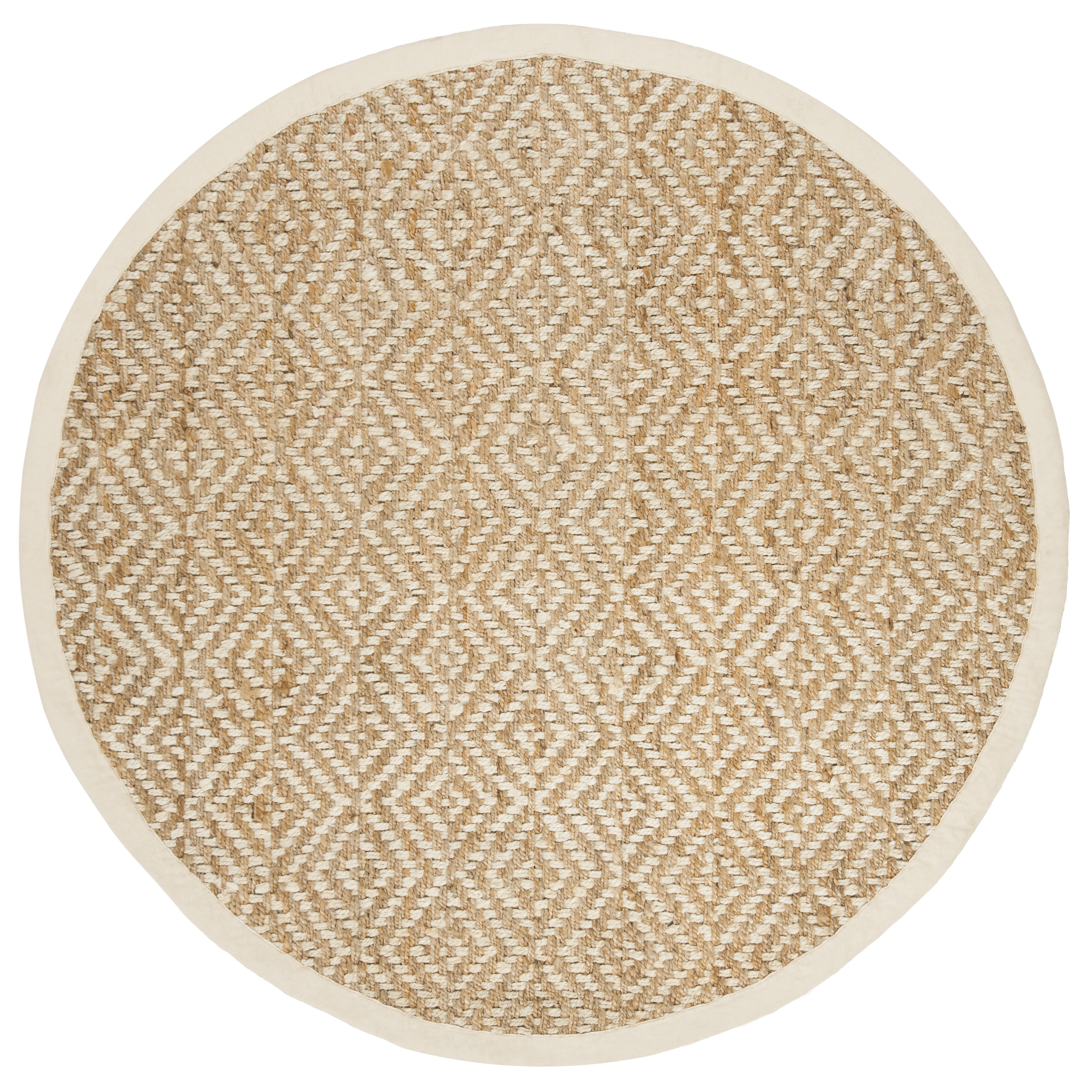 Arlo Home Hand Woven Area Rug, NF266A, Ivory/Natural,  6' X 6' Round - Image 0
