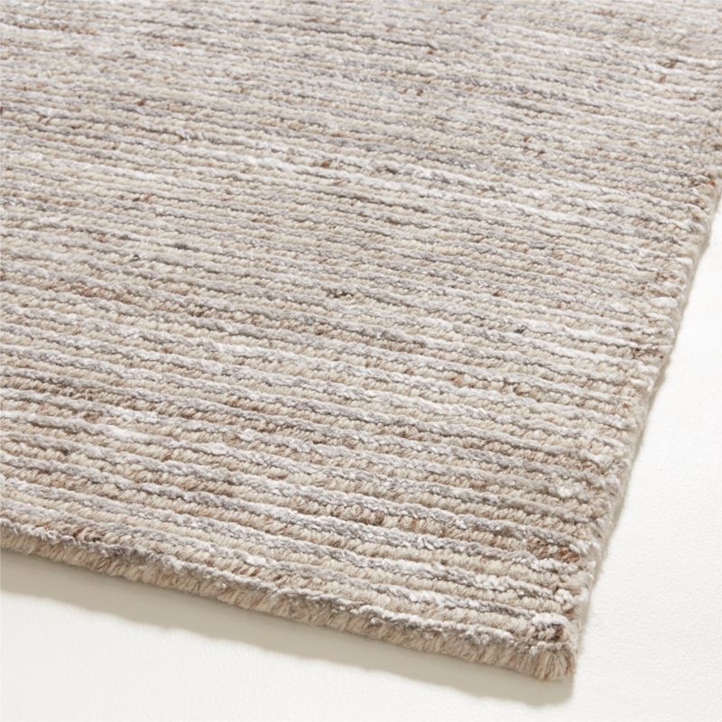Prague Wool and Viscose Hand-Knotted Ombre Taupe Brown Area Rug 8'x10' - Image 2