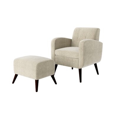 Joetta 20" Armchair and Ottoman - Image 0