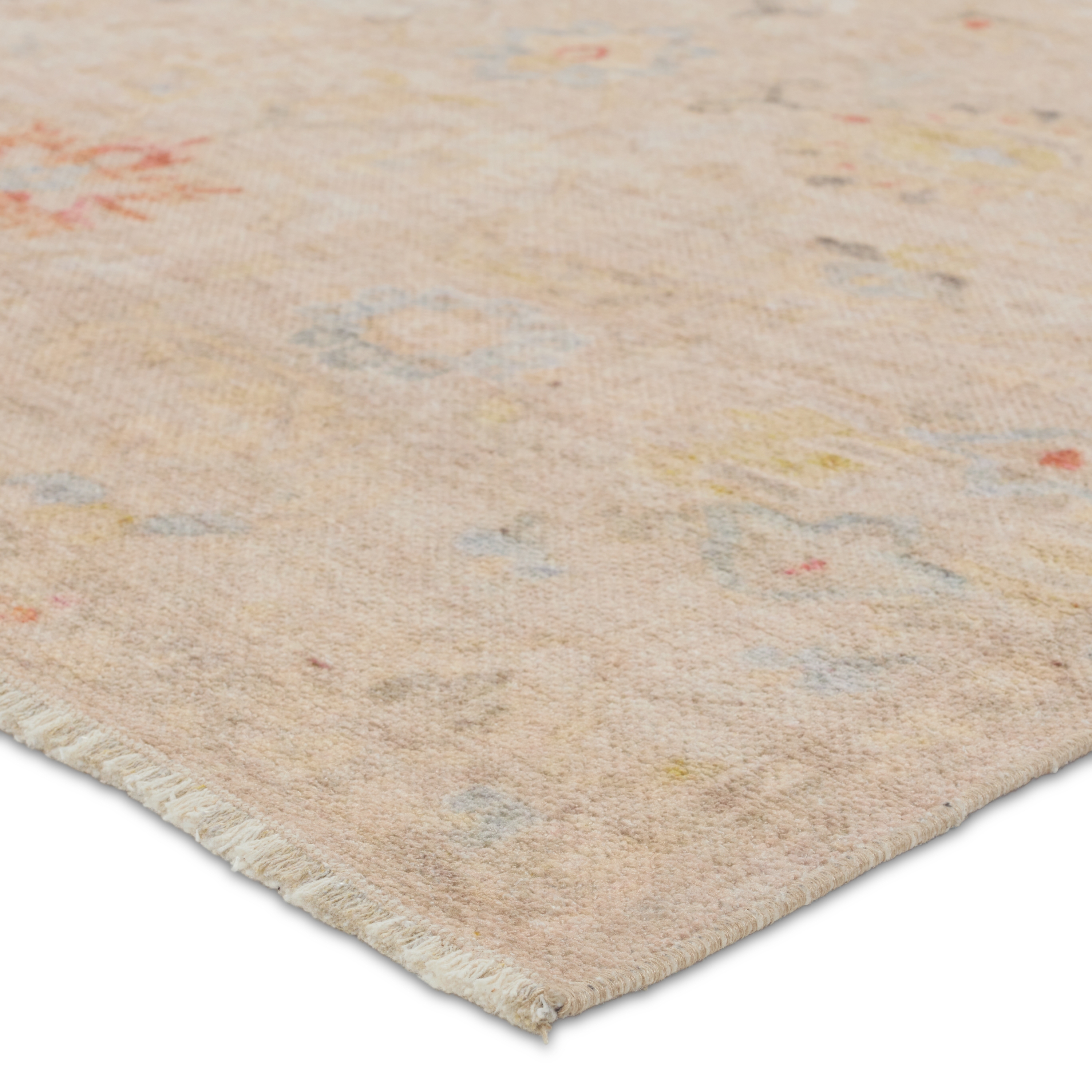 Aaina Floral Cream/Blue Area Rug (4'X6') - Image 1