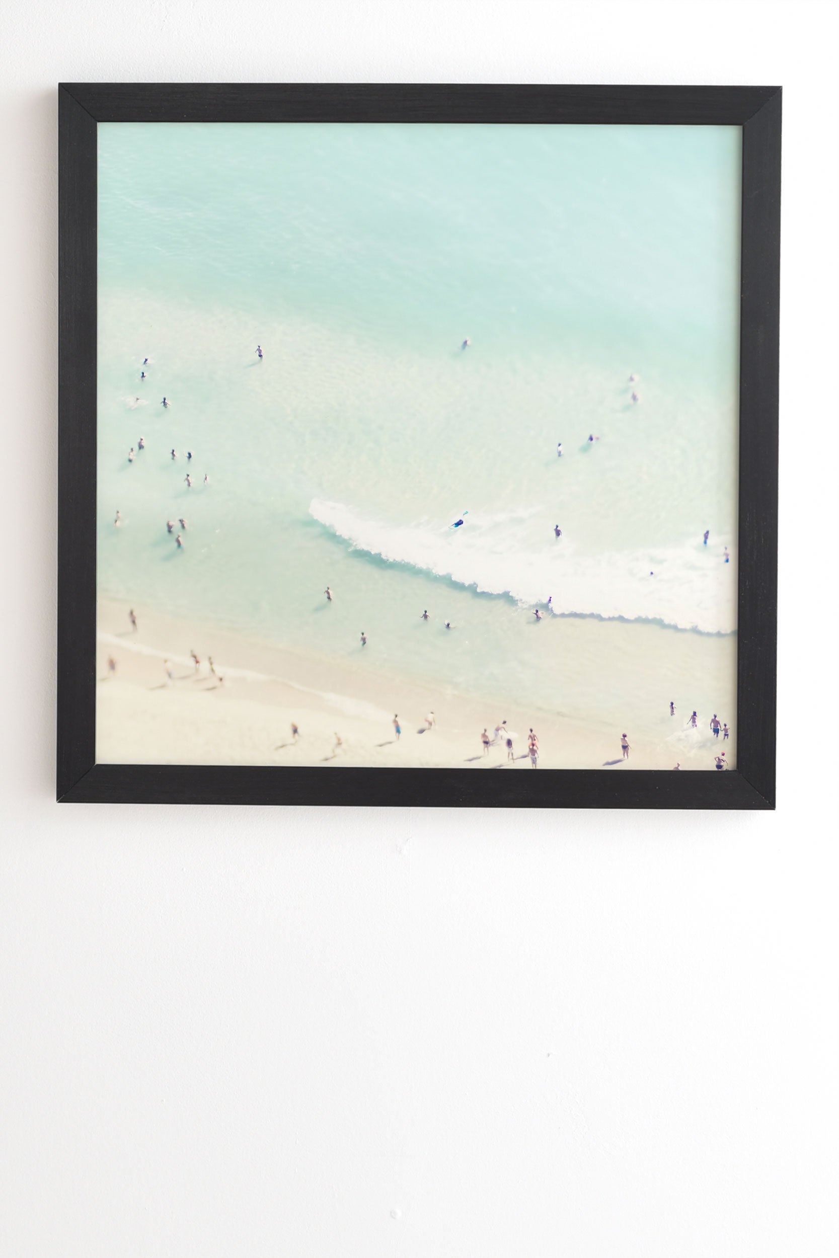 Ingrid Beddoes Beach Summer Fun I Black Framed Wall Art - 30" x 30" - Image 1