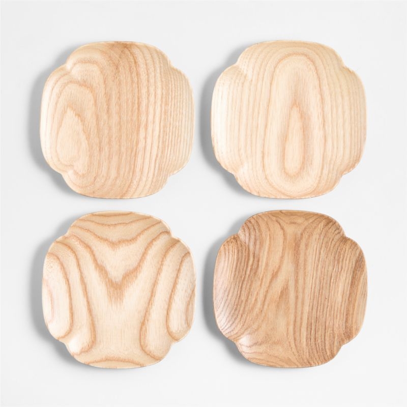 Kanso Natural Ash Wooden Coasters, Set of 4 - Image 1