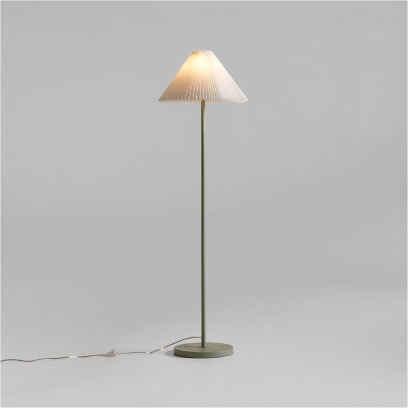 Flo Fluted Sage Green Kids Floor Lamp - Image 5