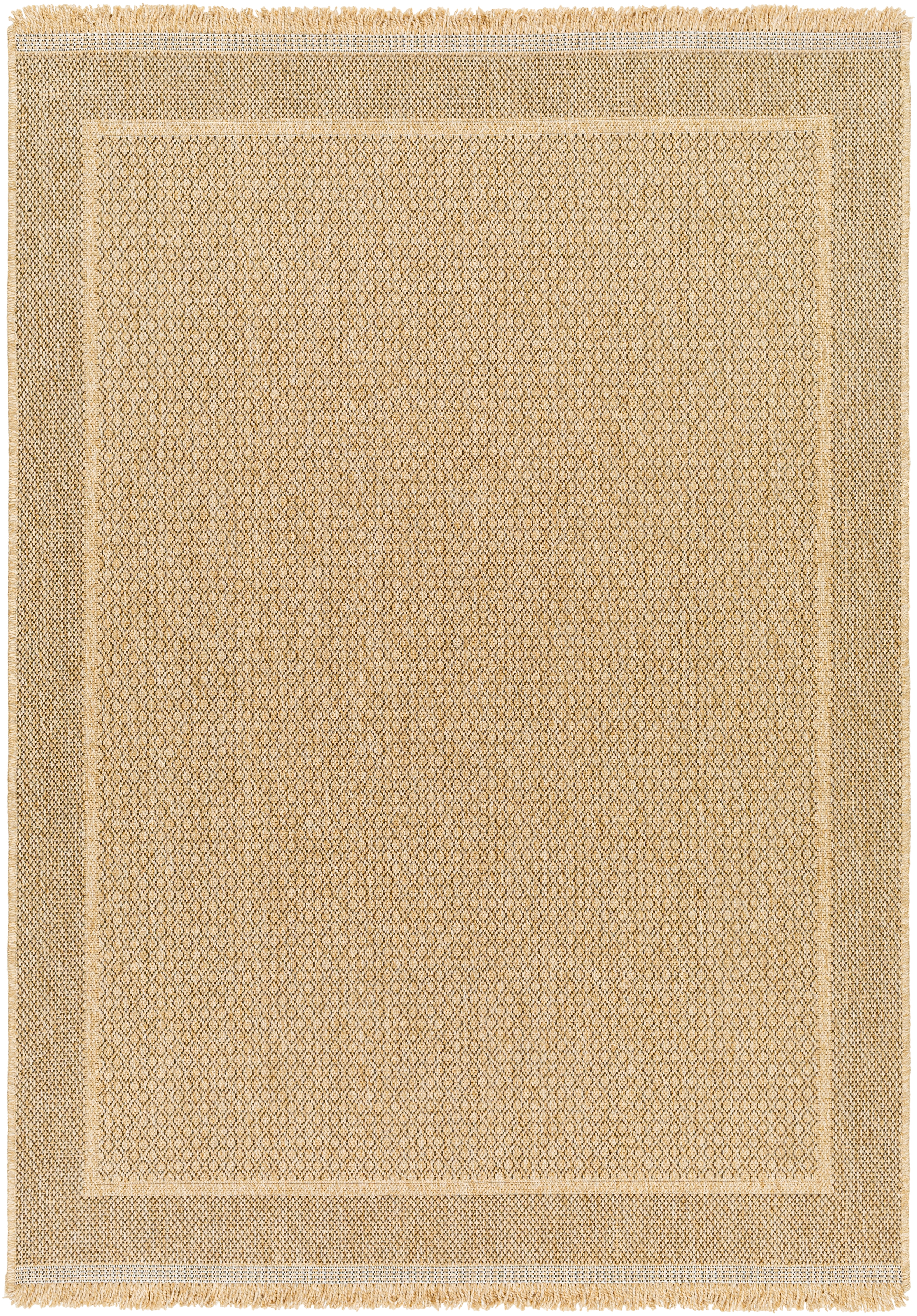 Mirage Beige Outdoor 6'7" x 9' Machine Woven Rug - Image 1
