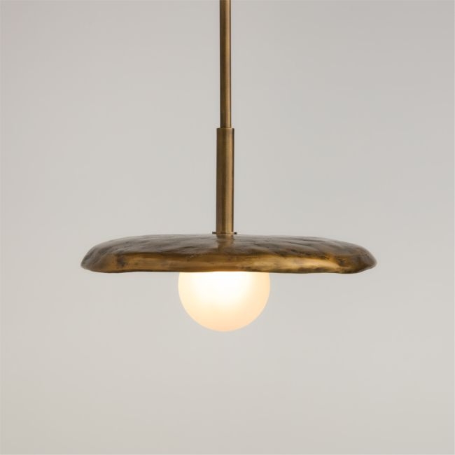 Lilypad Metal and Glass Pendant Light by Brigette Romanek - Image 0