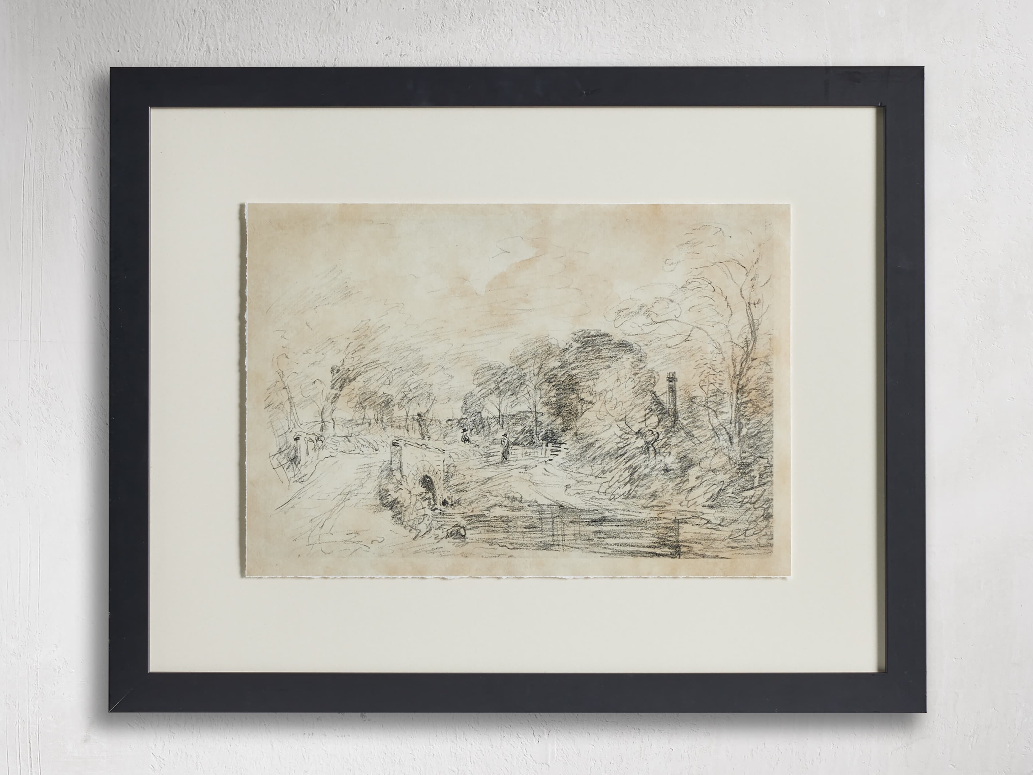 French Countryside I Framed Print in Wood Natural - Image 0