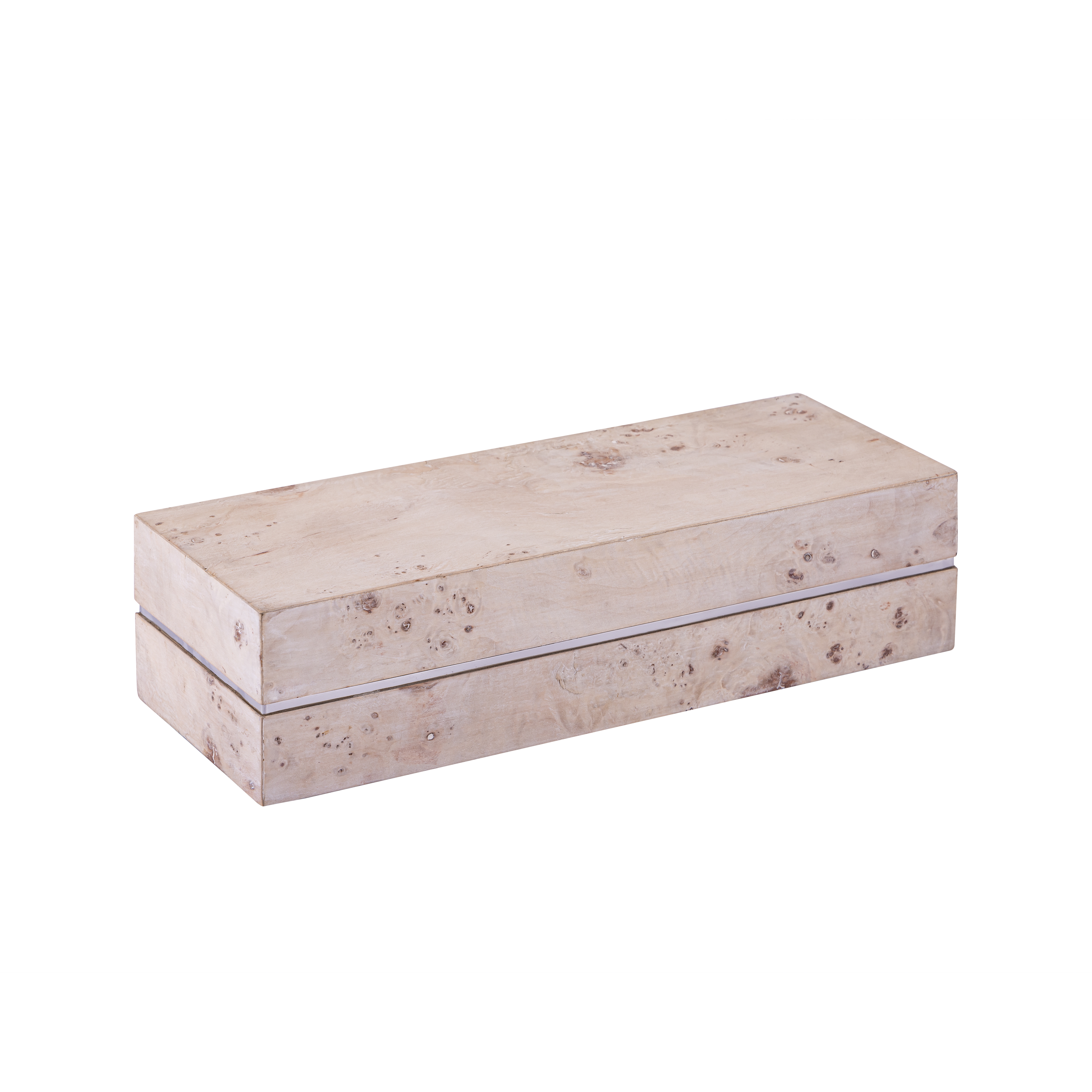 Salem Box - Long White Burl Wood - Image 1