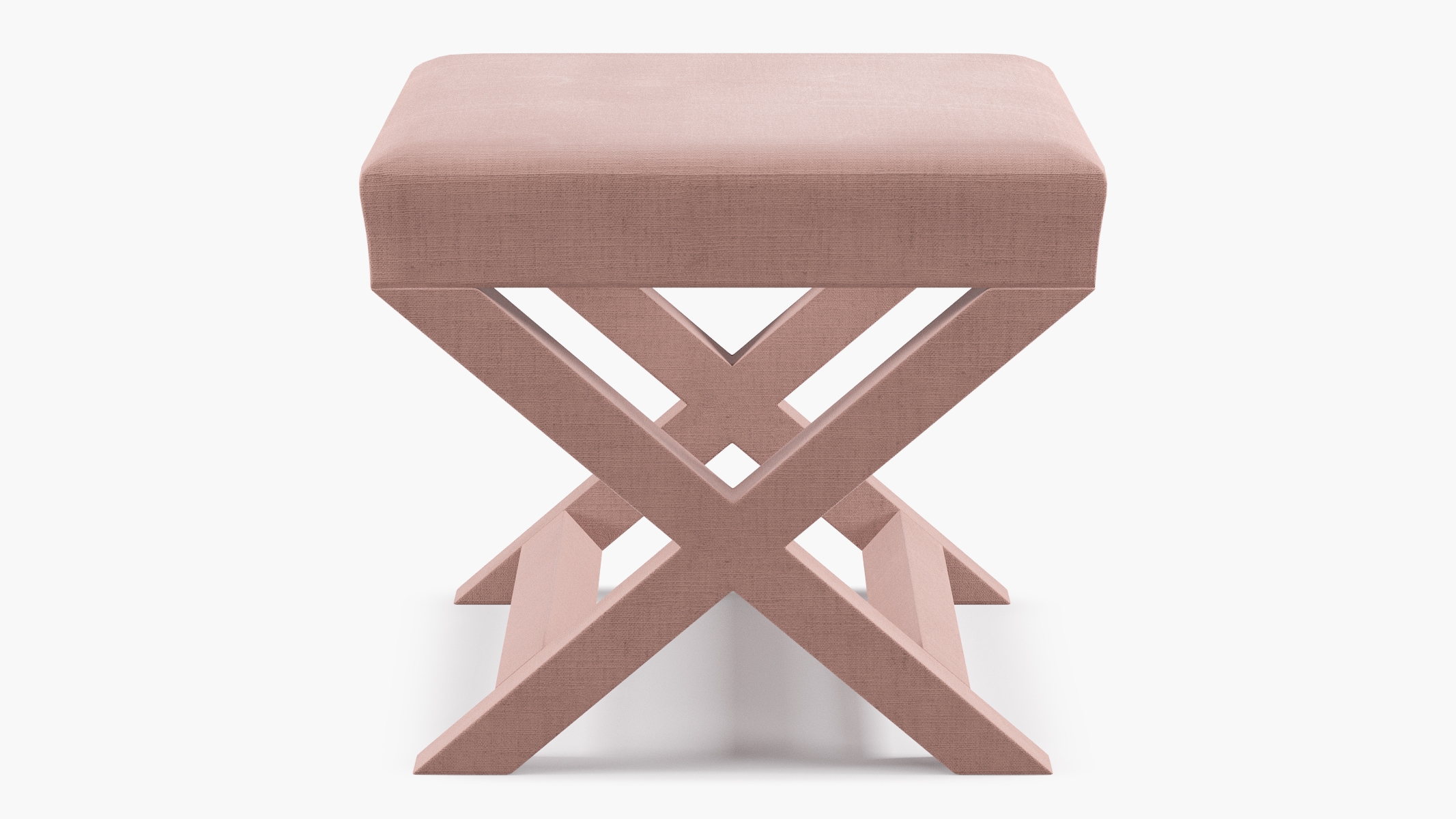X Bench, Blush Everyday Linen - Image 0