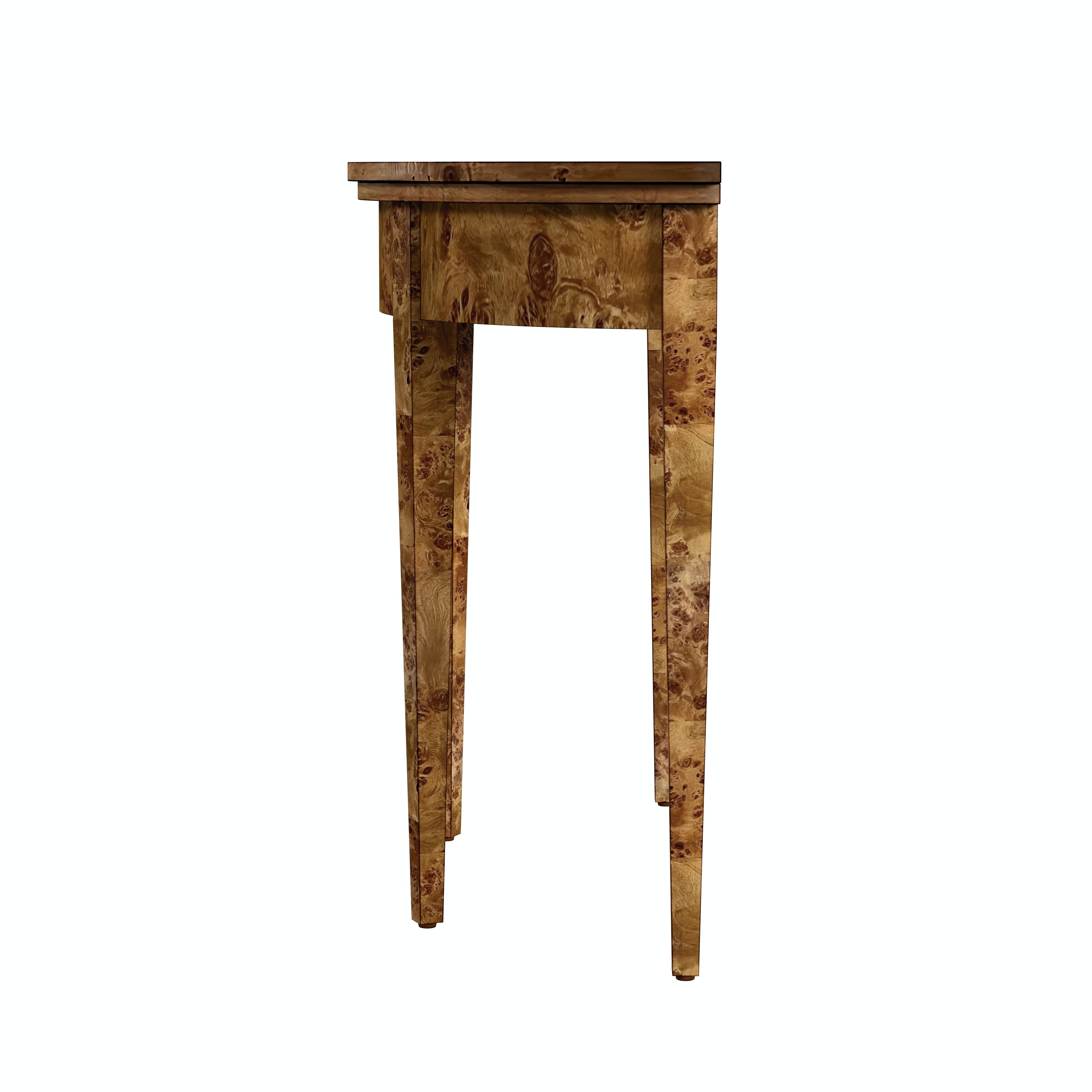 Hampton Traditional Burl Console Table - Image 2