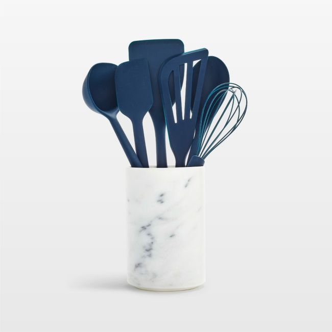 GreenPan Platinum Navy Silicone 7-Piece Utensil and Crock Set - Image 0