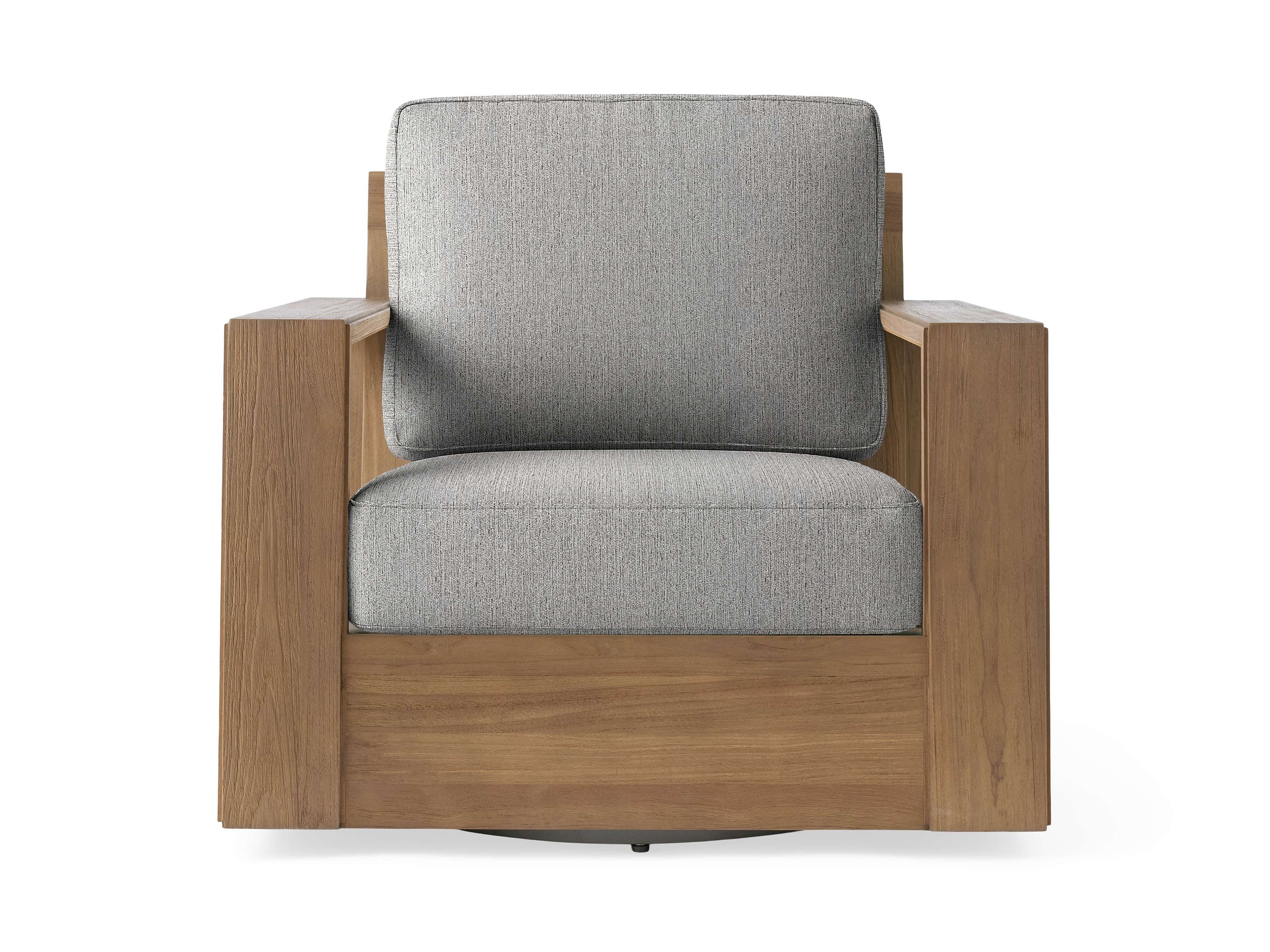 Canyon Outdoor Swivel Chair Teak in Natural  Twilly Grey/Weathered Fawn - Image 0