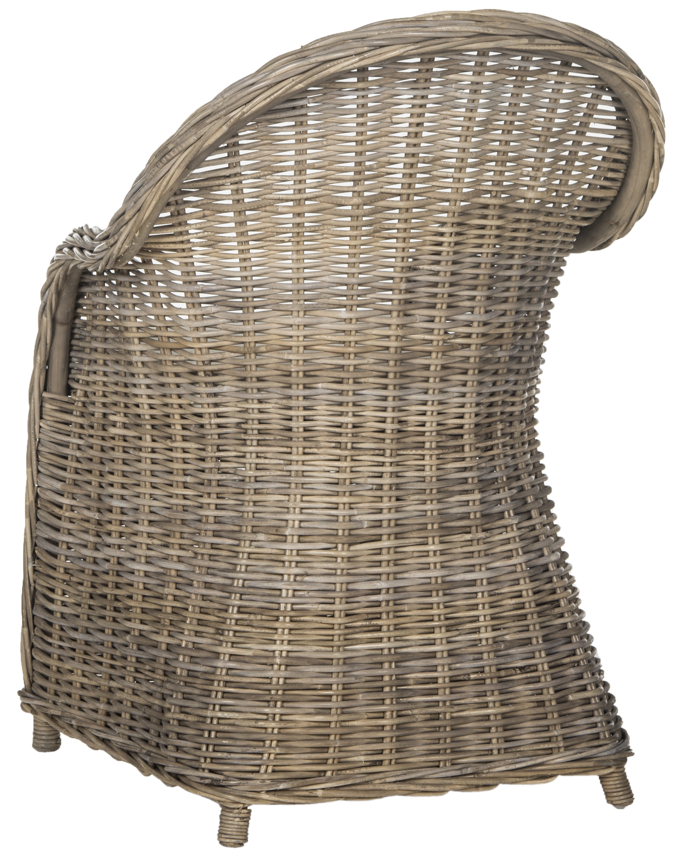Zane Wicker Club Chair - Natural - Safavieh - Image 3
