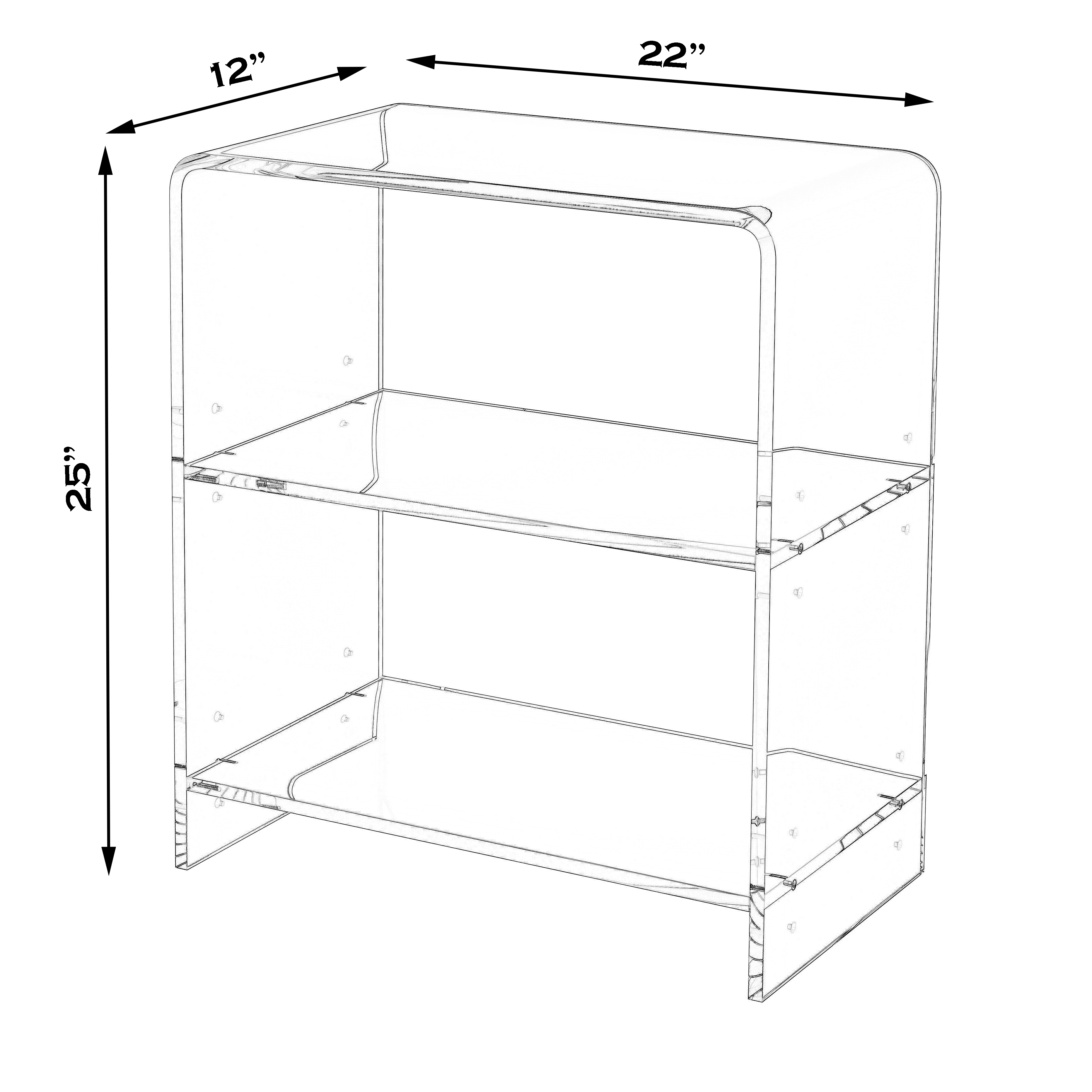 Crystal Clear Clear Acrylic Bookcase - Image 3