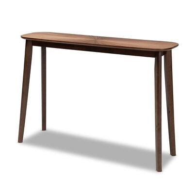 Willetton Mid-Century Modern Walnut Finished Wood Console Table - Image 0