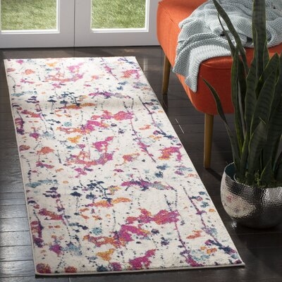 Faustina Abstract Ivory/Red Area Rug - Image 0