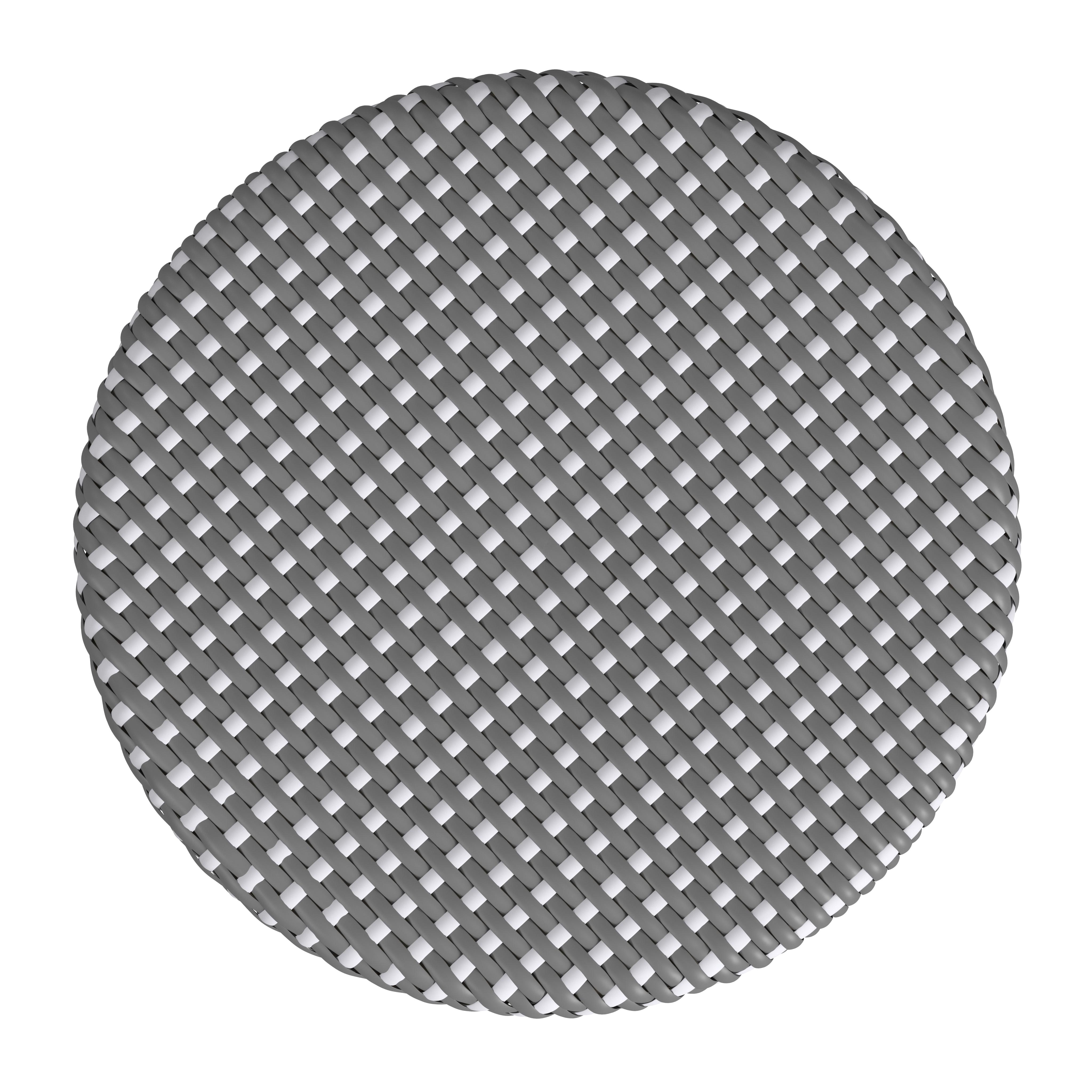 Tobias Gray/White Dot / Natural Rattan Frame Outdoor Counter Stool - Image 3