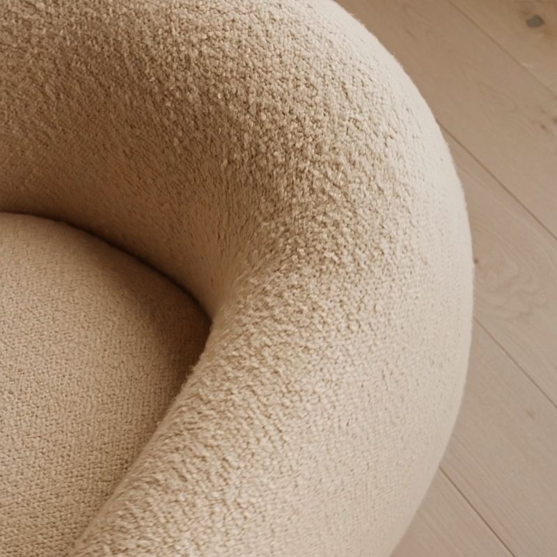 Laszlo Camel Brown Boucle Swivel Chair - Image 7