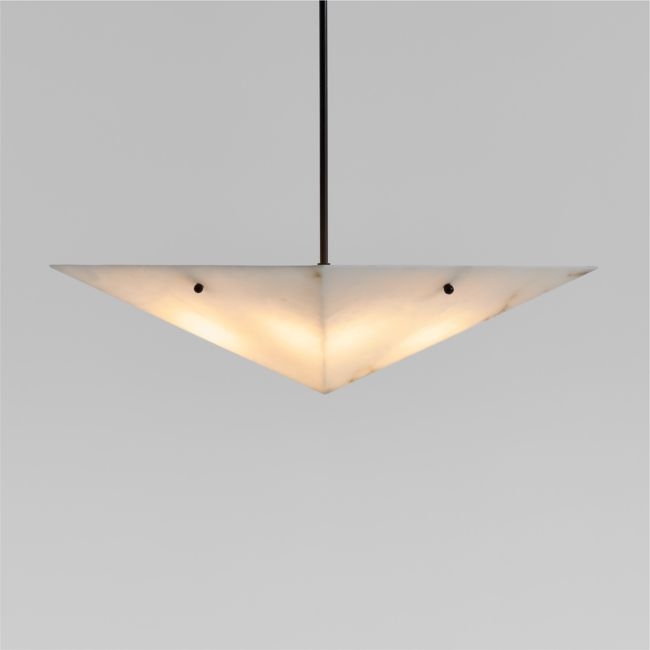 Onirique White Alabaster Pendant Light by Athena Calderone - Image 0