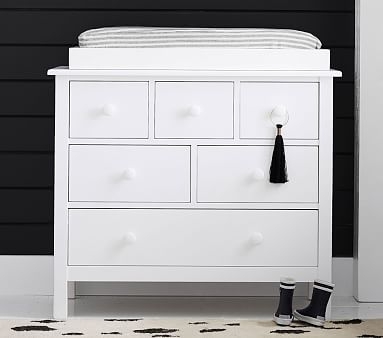 Kendall Nursery Dresser & Topper Set, Weathered White, In-Home Delivery - Image 4
