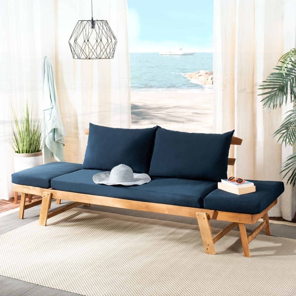 Tandra Daybed - Natural/Navy - Safavieh - Image 9