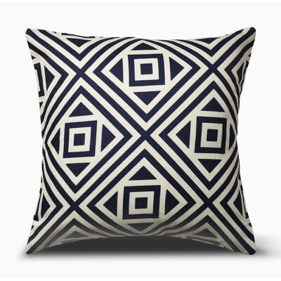 Seoul Double Sided Indoor Outdoor Decorative Pillow - Navy & White (20" X 20") - Image 0