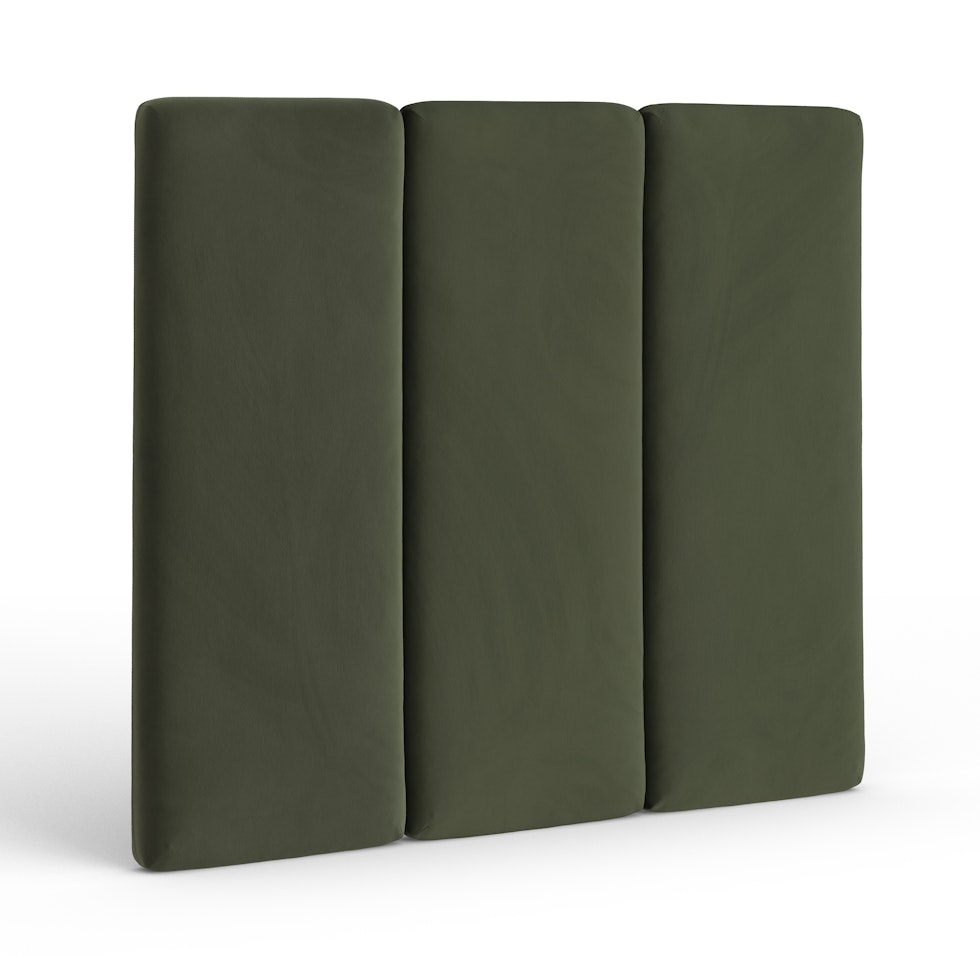 Noel Queen Tall Velvet Headboard - Hale Fir Green - Image 0